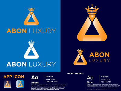 ABON LUXURY Branding Logo, Luxury Logo, A Letter Logo