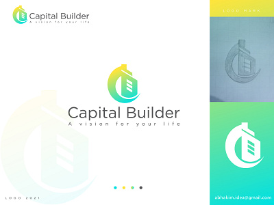 Capital Builder Logo. Modern Real State Logo Concept brand design brand identity branding builder logo capital builder logo construction logo creative logo gradient logo letter logo lettermark logo logo design logodesign logodesigner logofolio logomaker logomark modern logo realestate