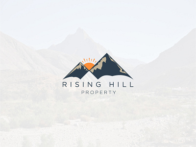 RISING HILL PROPERTY LOGO brand identity branding construction logo creative logo logo logo design logo designer logo folio 202 logo maker logo sketch logodesign logodesigner logos modern property logo rising hill property logo