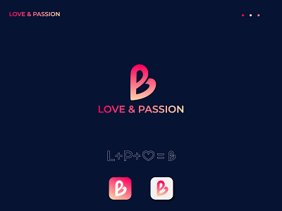 Love & Passion Logo | LP letter logo | love logo concept