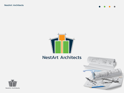 Architects Company Logo, NestArt Architects architect architects company logo branding construction logo creative logo dribbble logo logo 2021 logodesign logodesigner logoinspiration logomark logos modern logo nestart architects real estate logo