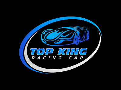 Top King Racing Car, Racing Car Logo auto repair logo automotive automotive logo car company logo car detailing logo car logo car shop logo car wash logo creative logo detailing logo logistic logo logo logo design logo maker logodesign logodesigner logomark racing racing logo transport