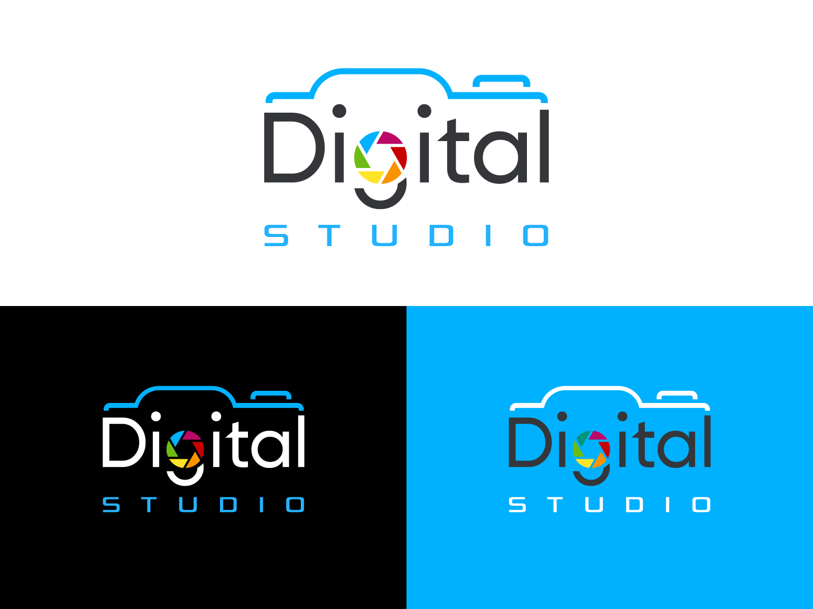 Creative studio logo template Royalty Free Vector Image