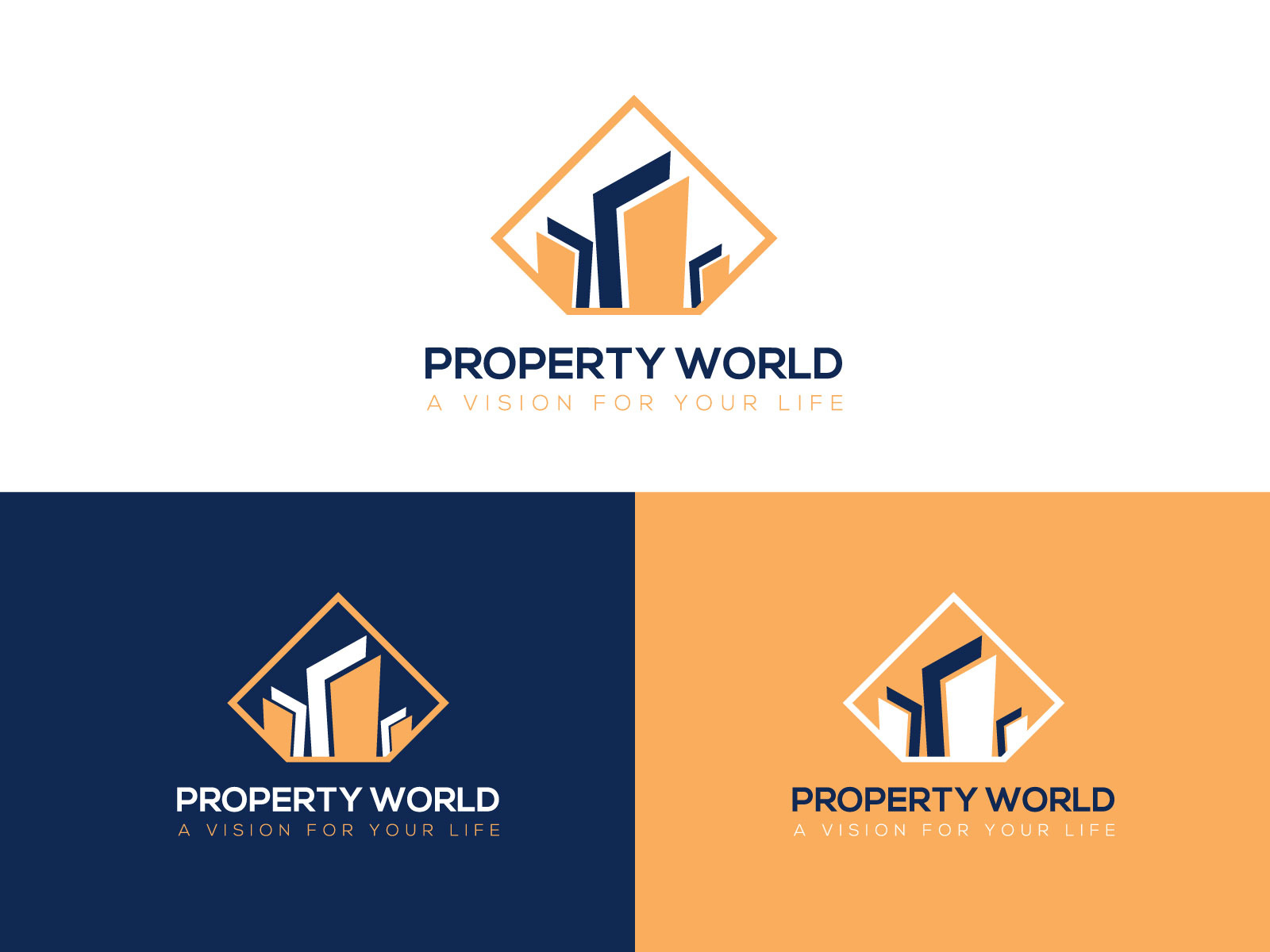 RealEstateLogo,PropertyWorldLogo by Md Abdul Hakim on Dribbble
