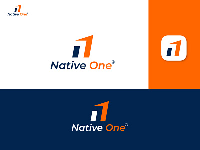 Modern minimalist logo, Native One Logo, N Logo