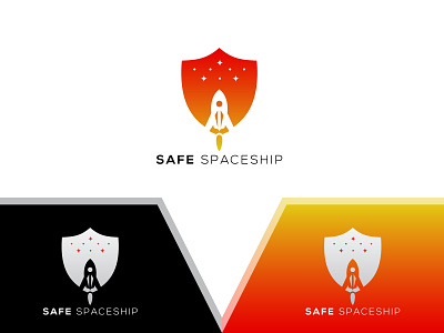 Modern minimalist logo, Safe Spaceship logo