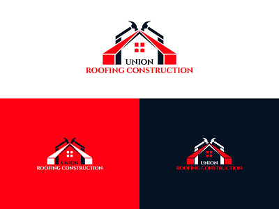 Roofing logo, Union Roofing Construction branding construction logo creative logo custom logo design logo logodesign logodesigner logomark logos minimal roofing logo roofing logo branding union roofing construction