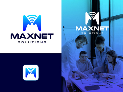 Maxnet solutions, Net solution logo branding