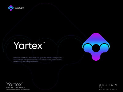 Yartex Logo Brand Identity, Tech Logo design