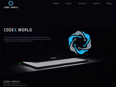 Codex World, Logo Brand Identity, Tech Logo