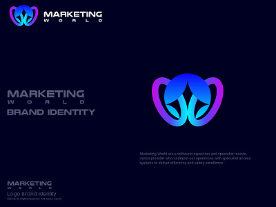 Logo Brand Identity, Marketing World Logo, Logo