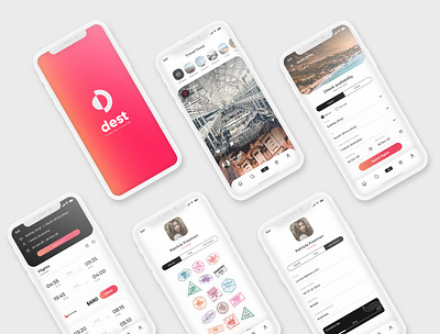 Travel Based Application app design ui ux