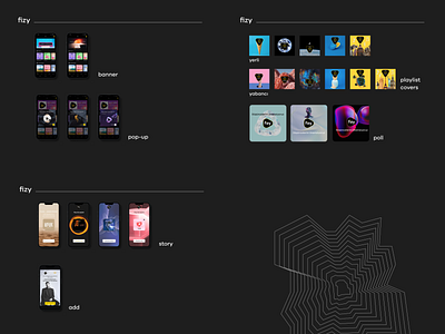 fizy - social media app application branding design figma fizy graphic design illustration logo media music social spotify story typography ui ux vector
