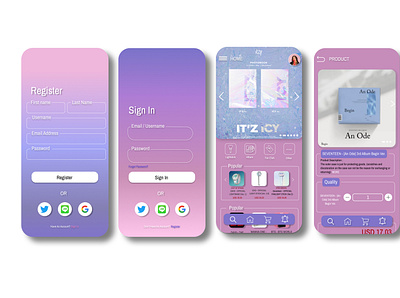 UI APP KPOP SHOP Design app design kpop online onlineshop shop ui