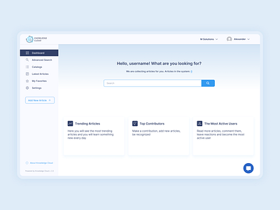 Knowledge Cloud ui ux uxdesign webapplication webdesign