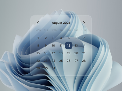 Glassy Calendar Widget