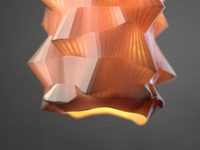 polylight cg cinema4d design lamp light orange product design study