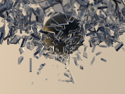 Shattttttter animation cinema4d dof render slow motion test