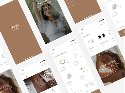 Mobile App for Jewelry Store branding design jewelry mobile store ui ux website