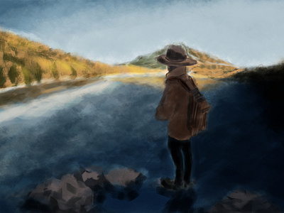 Trekking adobe photoshop digital illustration digital painting digitalart illustration photoshop