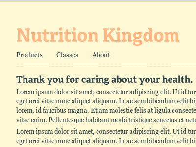 Nutrition Kingdom chunky type