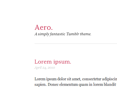 Aero pink serif tumblr