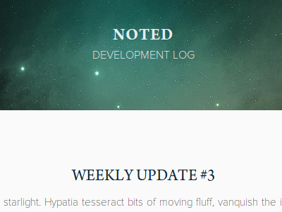 Development Log