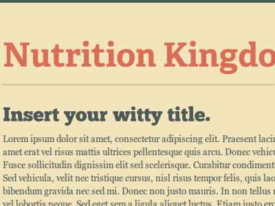 Nutrition Kingdom chunky type