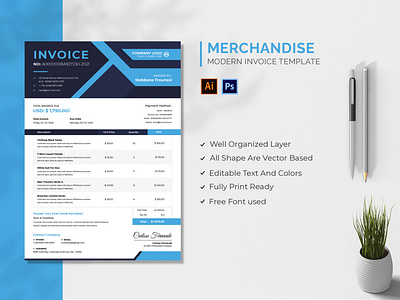 Merchandise Invoice Template