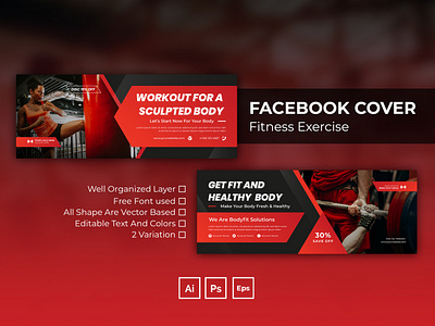 Fitness Exercise Facebook Cover