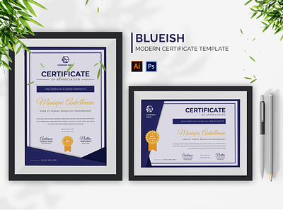 Business Investment Facebook Cover. certificate graphic template