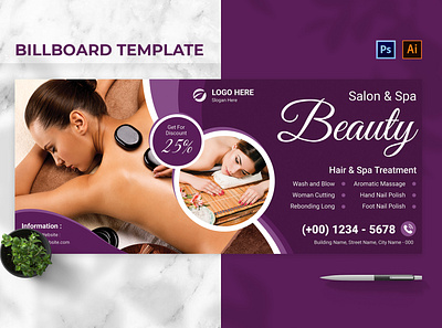 Beauty Spa Billboard Landscape billboard billboard landscape graphic template