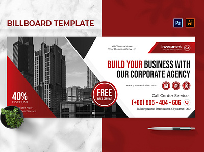 Corporate Agency Billboard Landscape billboard billboard landscape graphic template