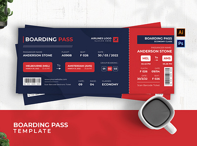 Flight Base Boarding Pass boarding pass graphic template