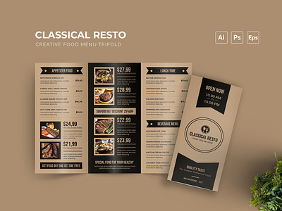 Classical Resto Food Menu food menu graphic template