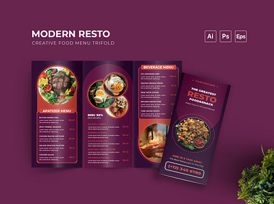 Modern Resto Food Menu food menu graphic template