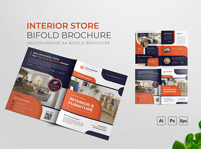 Interior Store Bifold Brochure bifold brochure graphic template