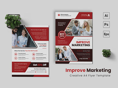 Improve Marketing Flyer flyer graphic template