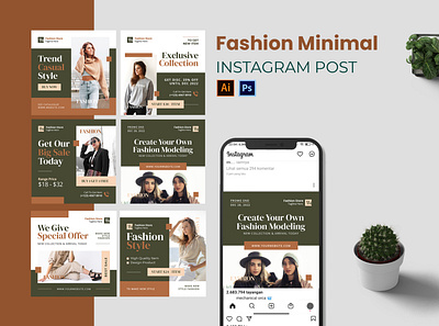 Fashion Minimal Instagram Post graphic template instagram instagram post instagram template