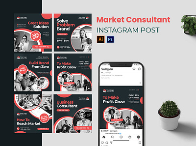 Market Consultant Instagram Post graphic template instagram instagram post instagram template