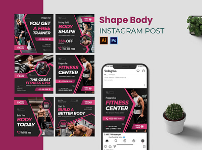 Shape Body Instagram Post graphic template instagram instagram post instagram template