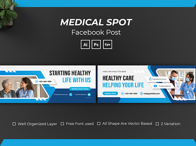 Medical Spot Facebook Cover treatment
