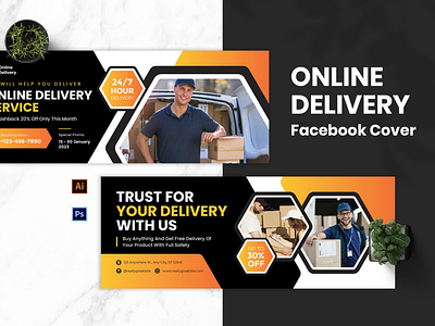 Online Delivery Facebook Cover