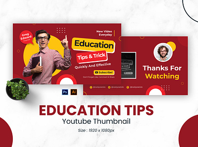Education Tips Youtube Thumbnail concept