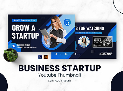 Business Startup Youtube Thumbnail corporate