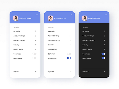 Daily UI - 005 - Settings