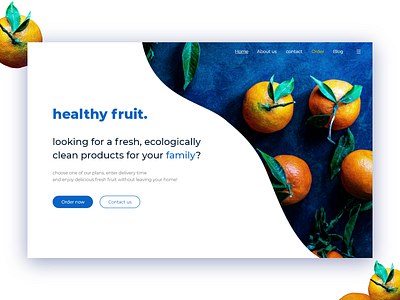 Fruit Store Design delivery fruits landingpage webdesign