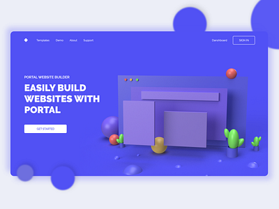 Landing page Website Builder 3D