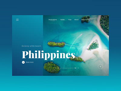 Travel Website Advanced UI Motion Design animation concept design exploration inspiration interaction interface invision studio landingpage motion paradise philippines transition travel typography ui ux web webdesign website