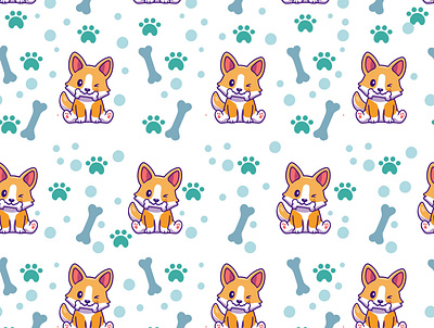 Cute dog pattern artwork fabric design fabric pattern illustration pattern